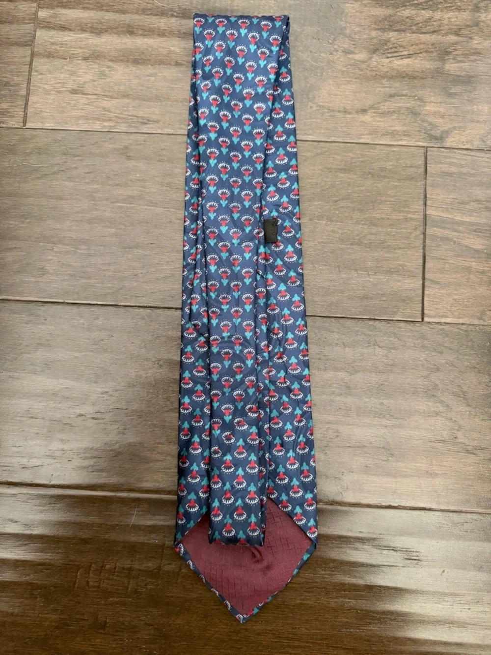 Vintage Christian Dior Monsieur Navy Red Rocketship Tie